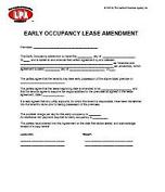 to Early Occupancy Agreement at Essential landlord rental forms page